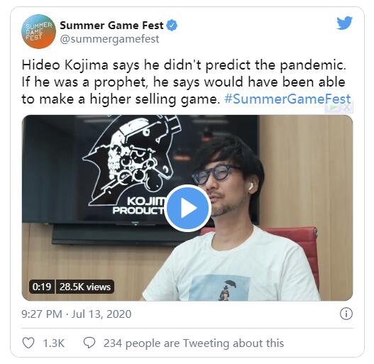 小岛工作室公布Summer Game Fest特别访谈视频