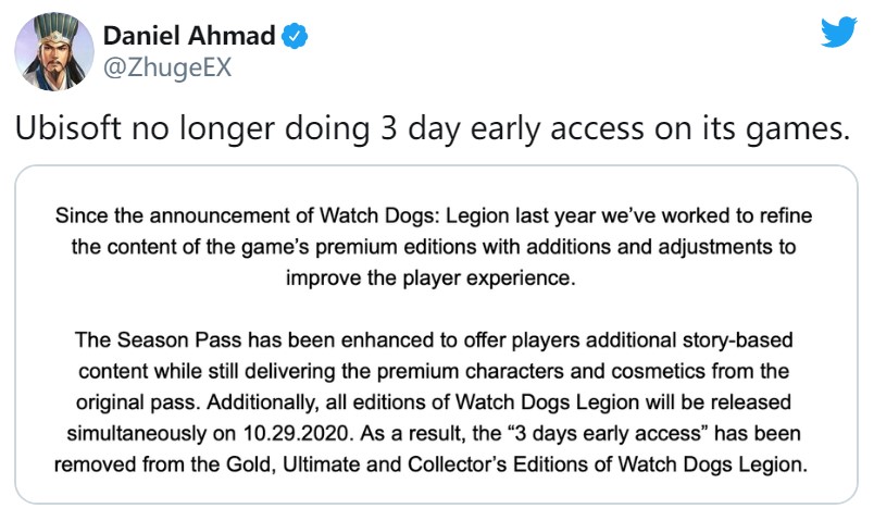 《看门狗：军团》黄金版、末极版等下级版 无提早3天体验游戏特权