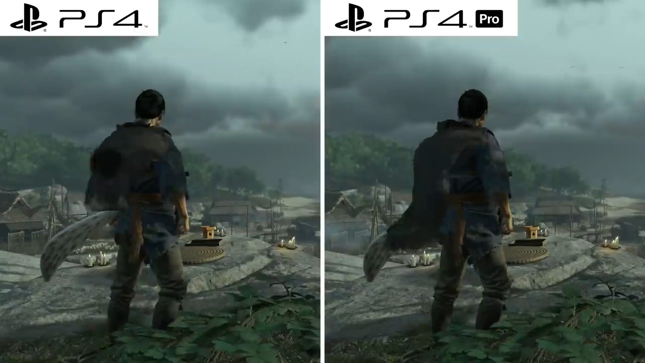 《对马岛之鬼》PS4和PS4 Pro画面对比视频