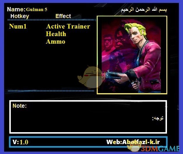 《Gulman 5》v1.0无限生命弹药修改器[Abolfazl]