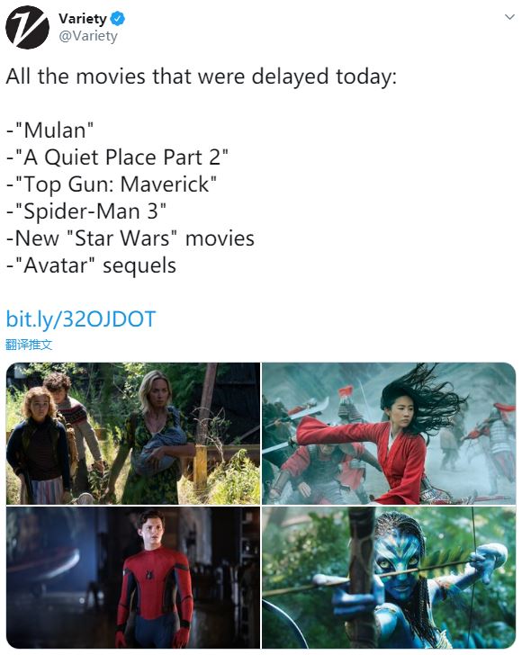 《阿但凡达》4部曲绝散、《星战》新影戏延期1年上映