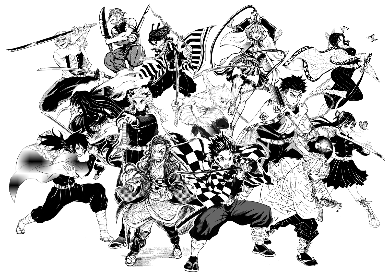 村田雄介等14名漫画家共同打造《鬼灭之刃》艺图 画风有变