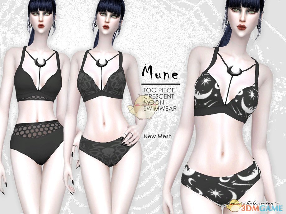 《模拟人生4》女性月牙图案比基尼MOD