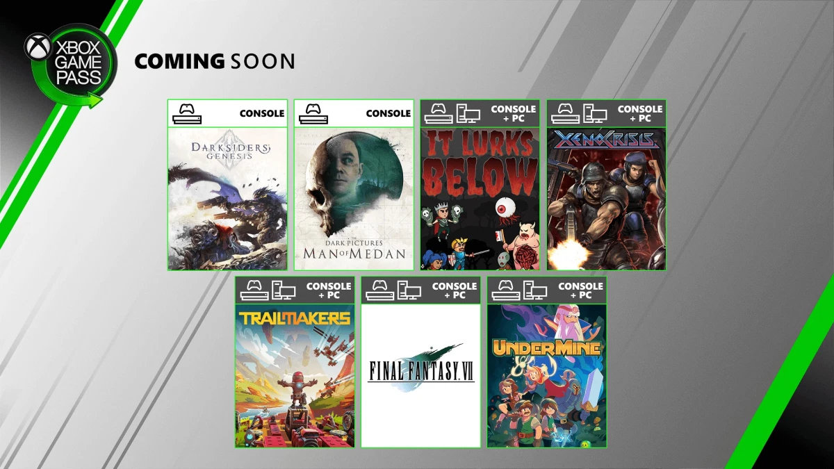 Xbox Game Pass 8月新增游戏公布 含《最终幻想7》