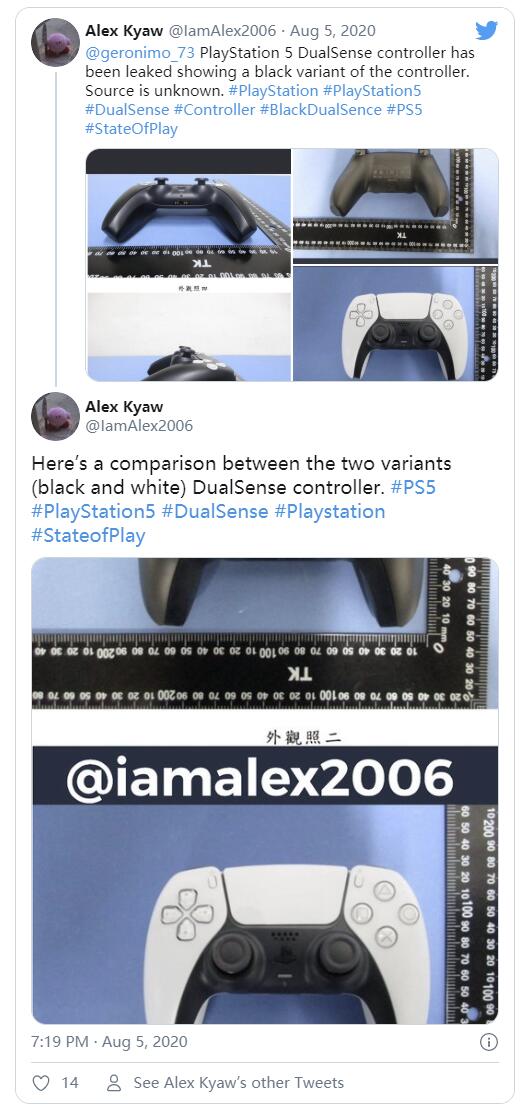 纯黑版PS5 Dualsense手柄图片泄露