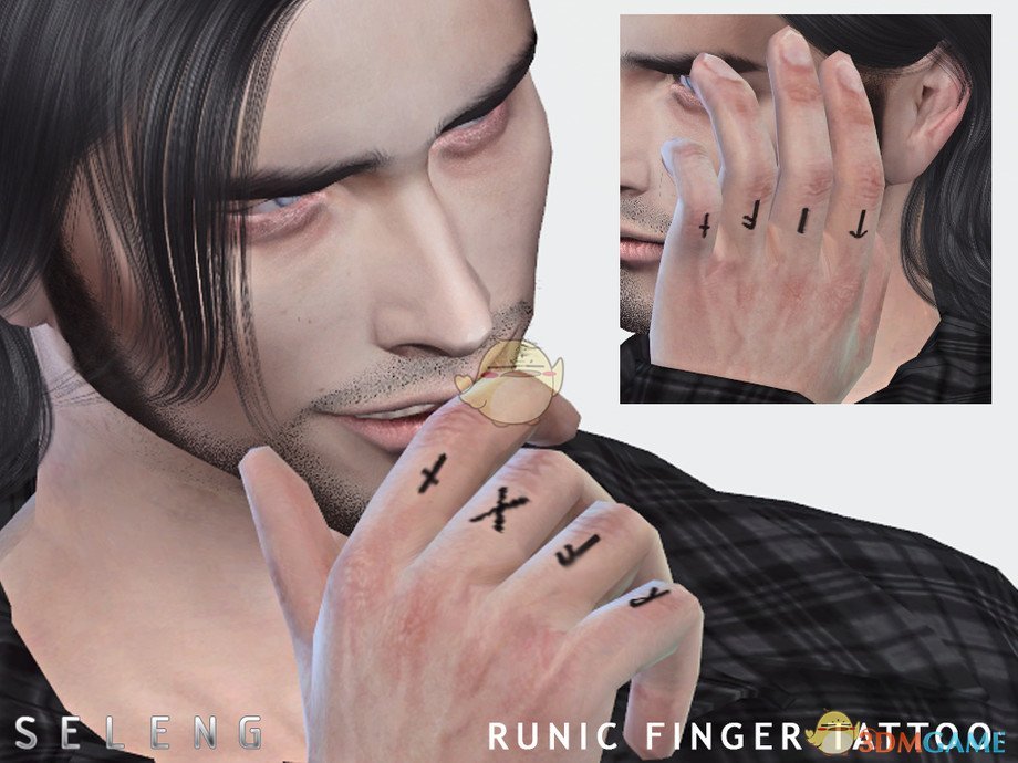 《模拟人生4》男士手指纹身MOD