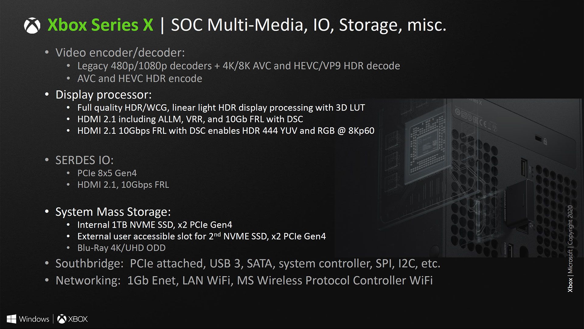 Xbox Series X系统架构分析 SoC细节一览
