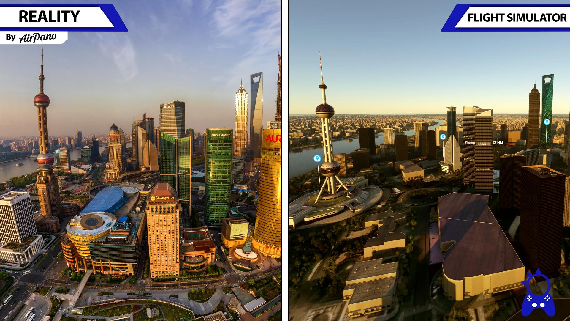 《微软飞行模拟》游戏画面与现实场景对比视频-4604 
