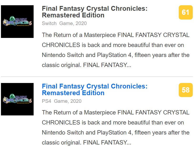 《最终幻想：水晶编年史复刻版》IGN 3分：赶紧删了别碰