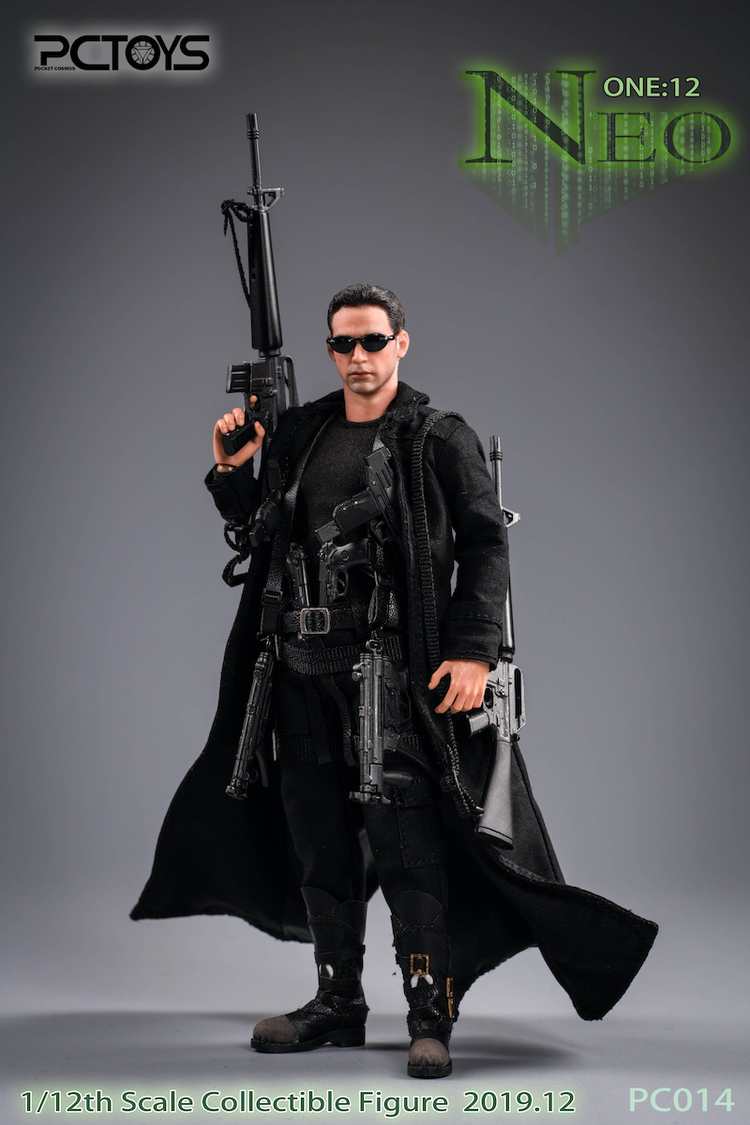 PCTOYS 1/12 黑客杀手 尼欧 兵人 售价438元 完美还原高颜长腿基努
