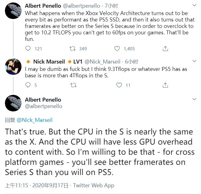前Xbox市场部总监：XSS帧数表现会超过PS5 索尼还没搞清次世代