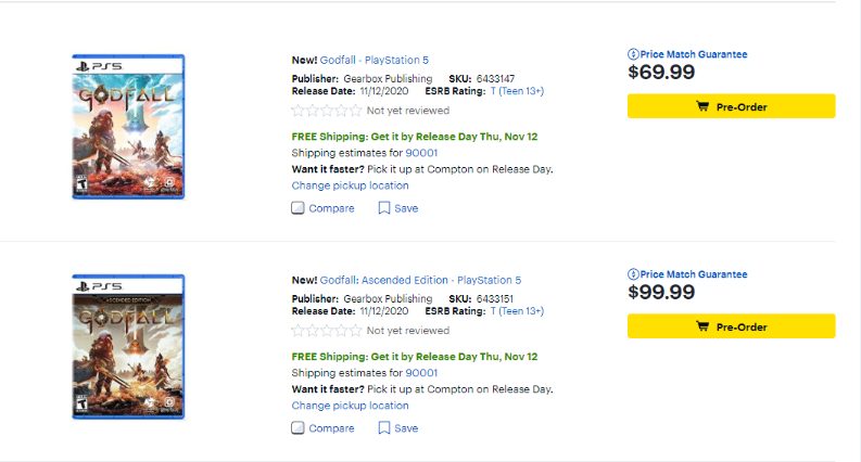 次世代游戏都涨了！PS5《众神陨落》售价69.99美元 飞升版99.99美元