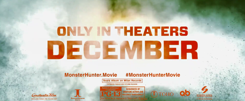 《怪物猎人》真人先导宣传片 提档至今年12月