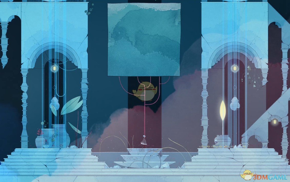 《Wallpaper Engine》Gris艺术风蓝色游戏场景动态壁纸