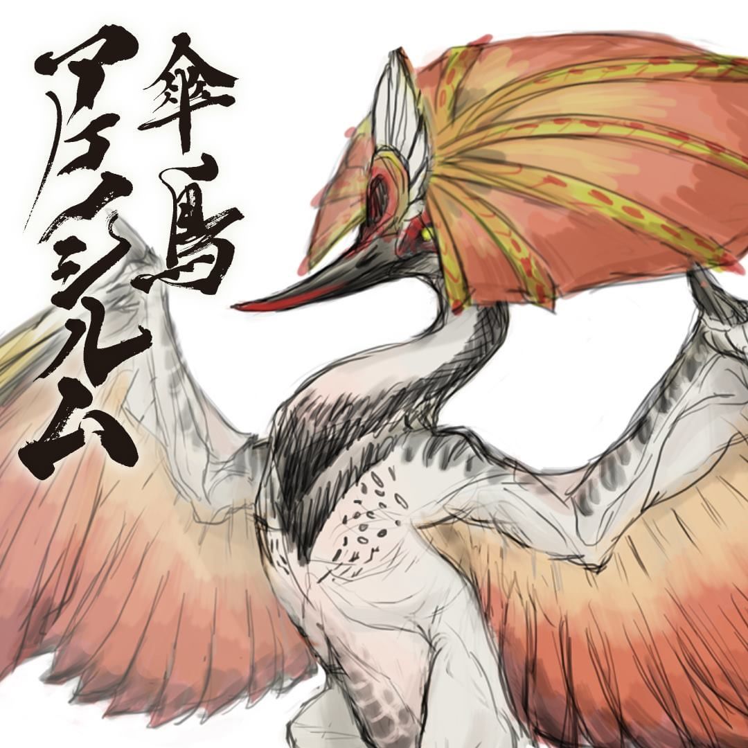 《怪物猎人：崛起》原画赏析 怨虎龙、伞鸟设计草图公开