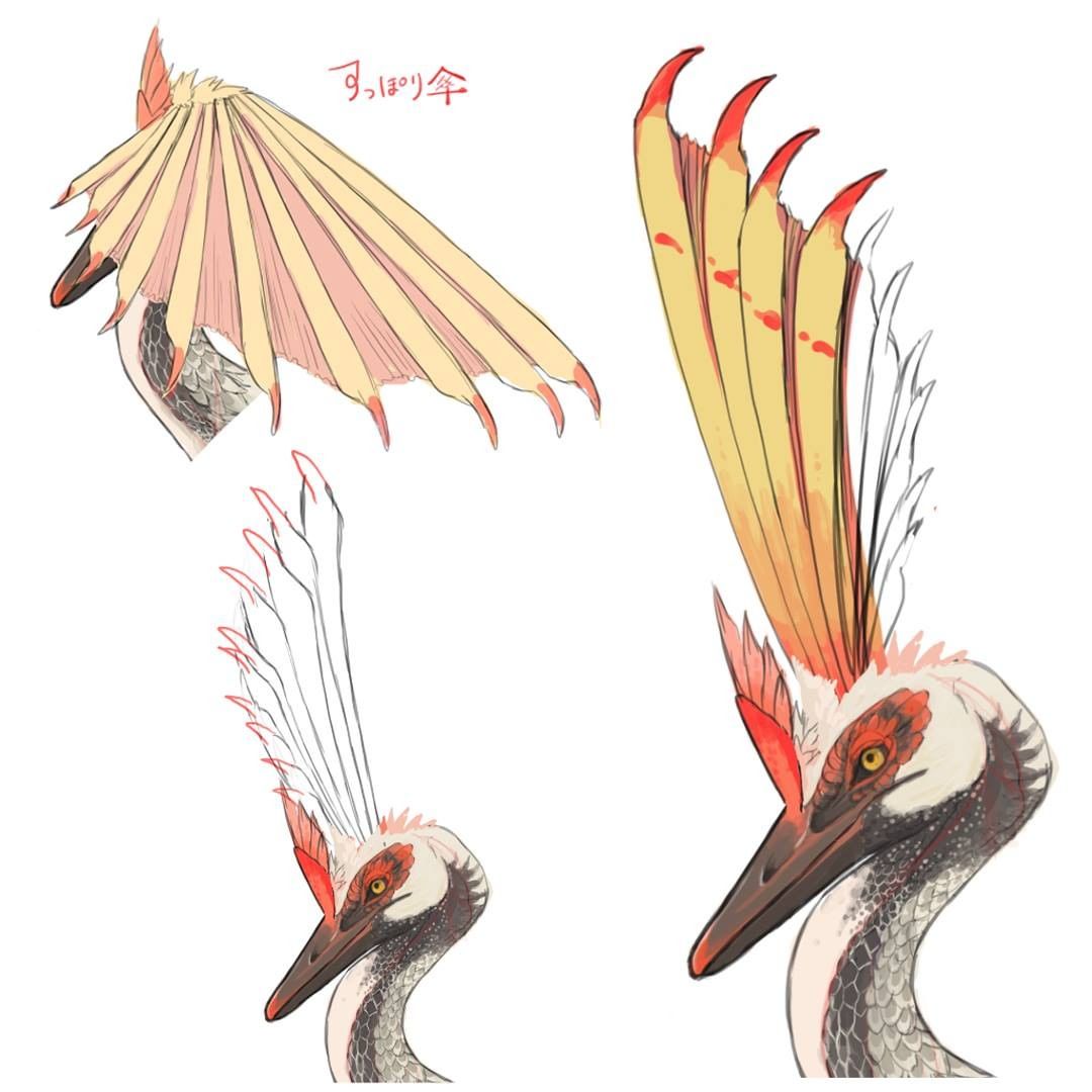 《怪物猎人：崛起》原画赏析 怨虎龙、伞鸟设计草图公开