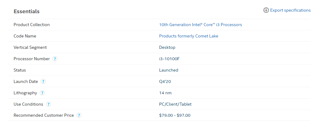 英特尔低调推出入门级处理器i3-10100F  价格便宜