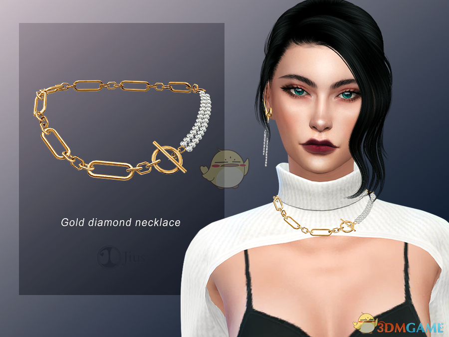 《模拟人生4》金色链条钻石项链MOD