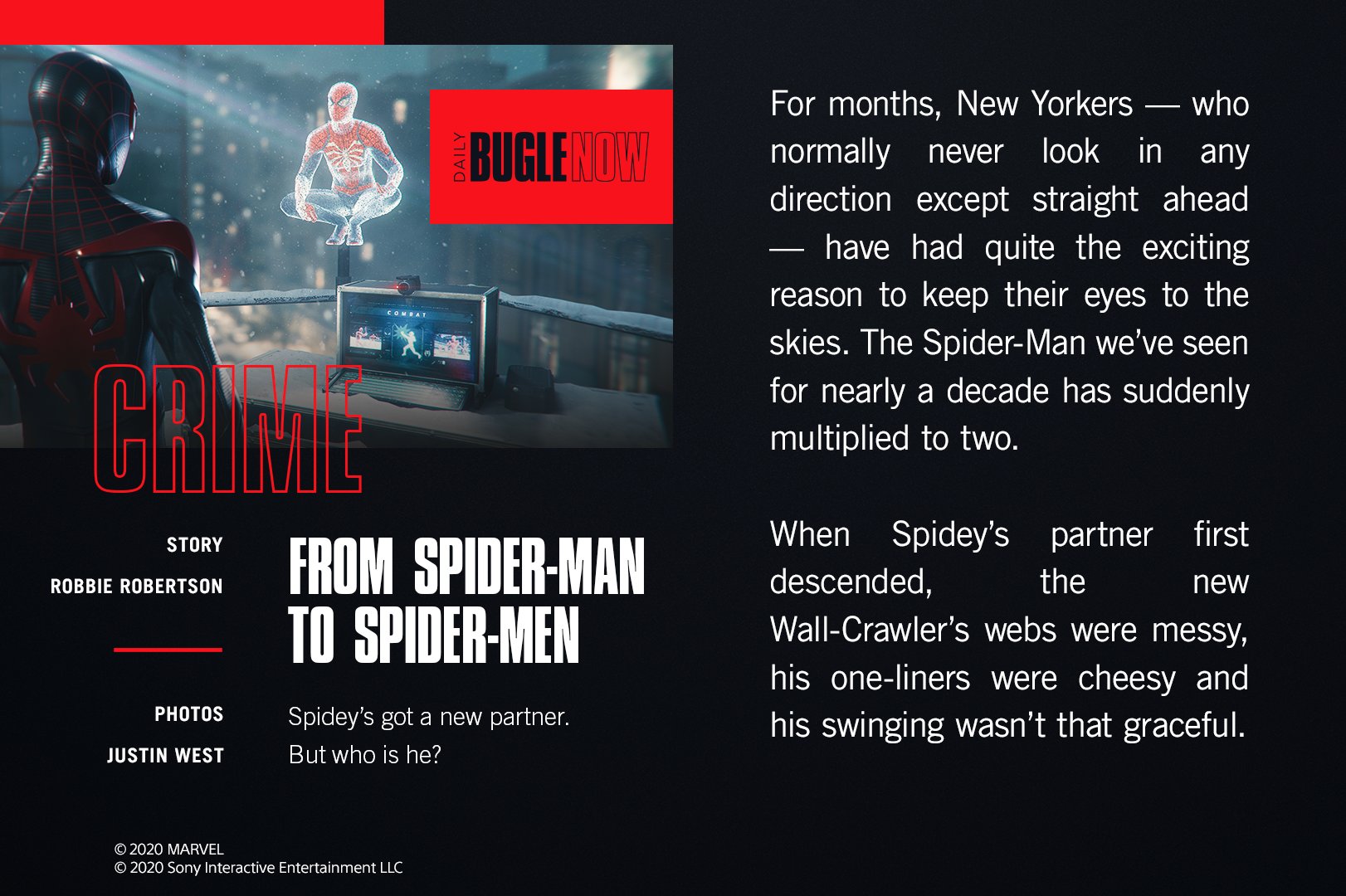 号外号外 《蜘蛛侠》工作室发布了新的《号角日报》