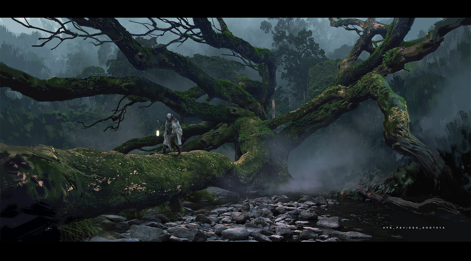 《黑神话：悟空》游戏早期概念图 猴子和白龙亮相