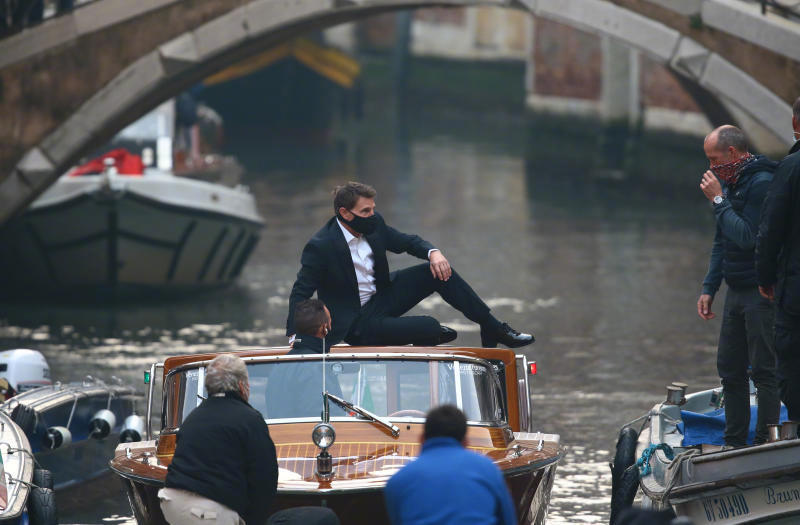 《碟中谍7》新片场照 阿汤哥在威尼斯上演“水上飞”