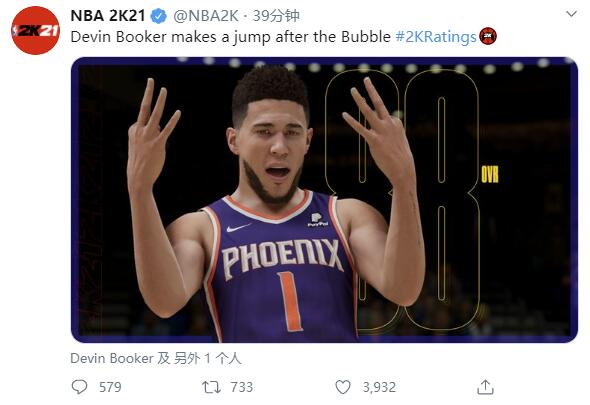 詹皇第一《NBA 2K21》官推陆续公布球员能力值