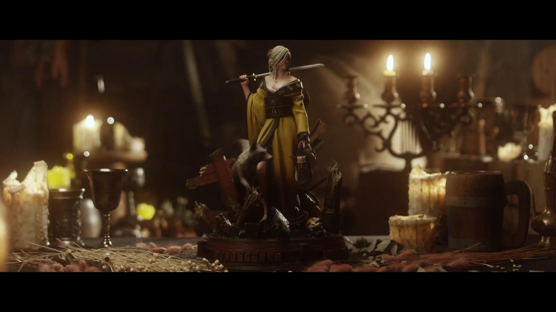 《巫师3》希里与妖狐日式手办开箱视频 性感美丽