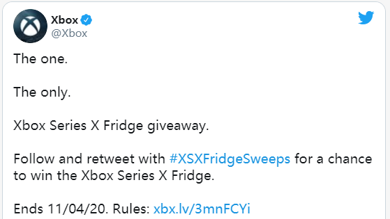 XSX冰箱宣传片公布 官方正在举办抽奖送冰箱活动