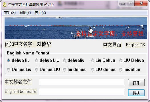 《中英文姓名批量转换器》最新版
