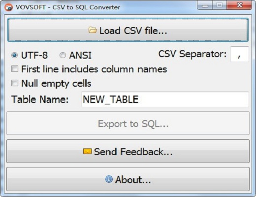 《CSV to SQL Converter》最新版