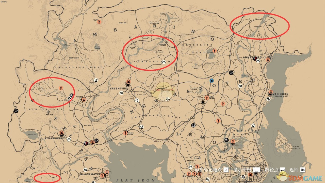 《荒野大镖客2》落基山脉麋鹿刷新位置一览