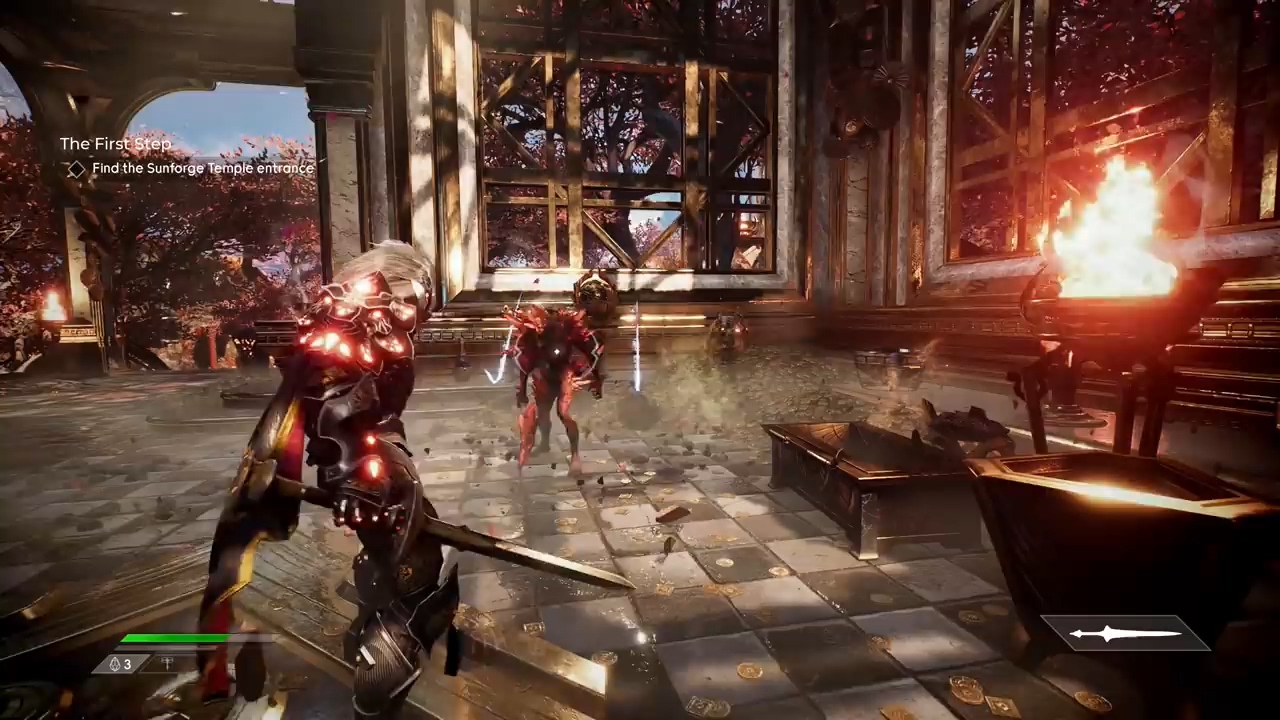 《众神陨落》PS5版13分钟演示 三种武器展示
