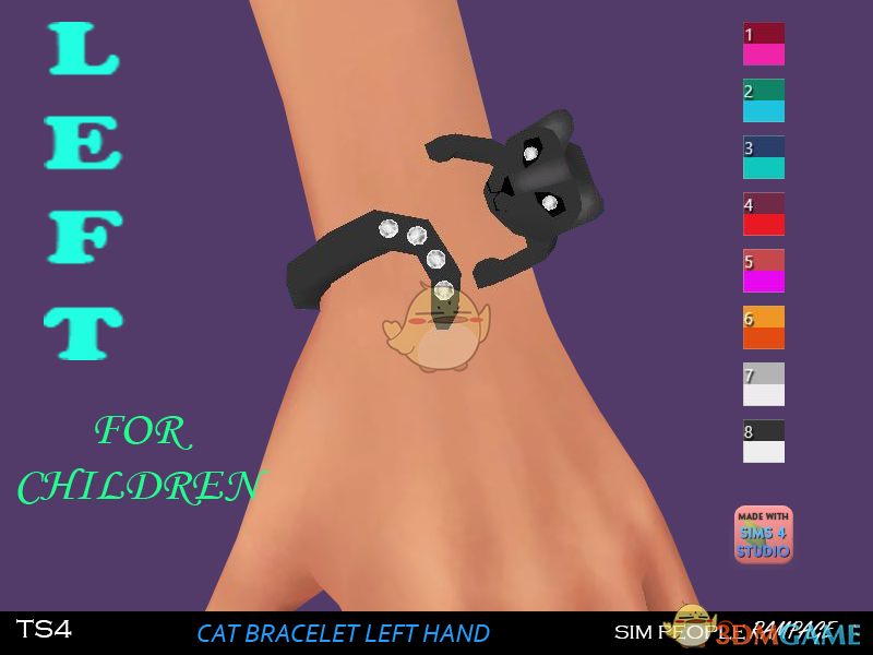 《模拟人生4》儿童猫咪钻石手链MOD
