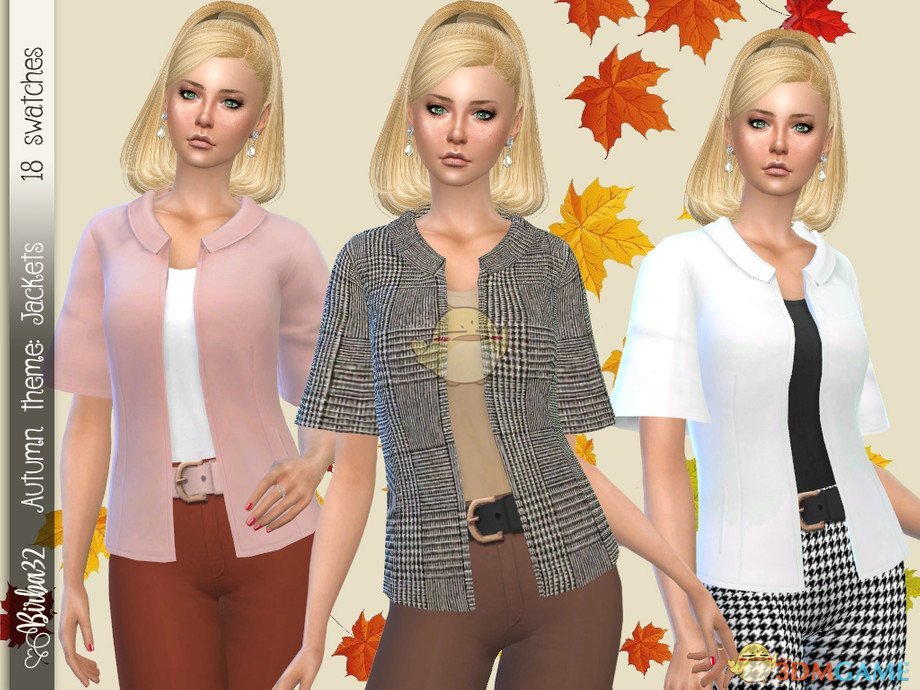 《模拟人生4》女性简洁秋季外套MOD