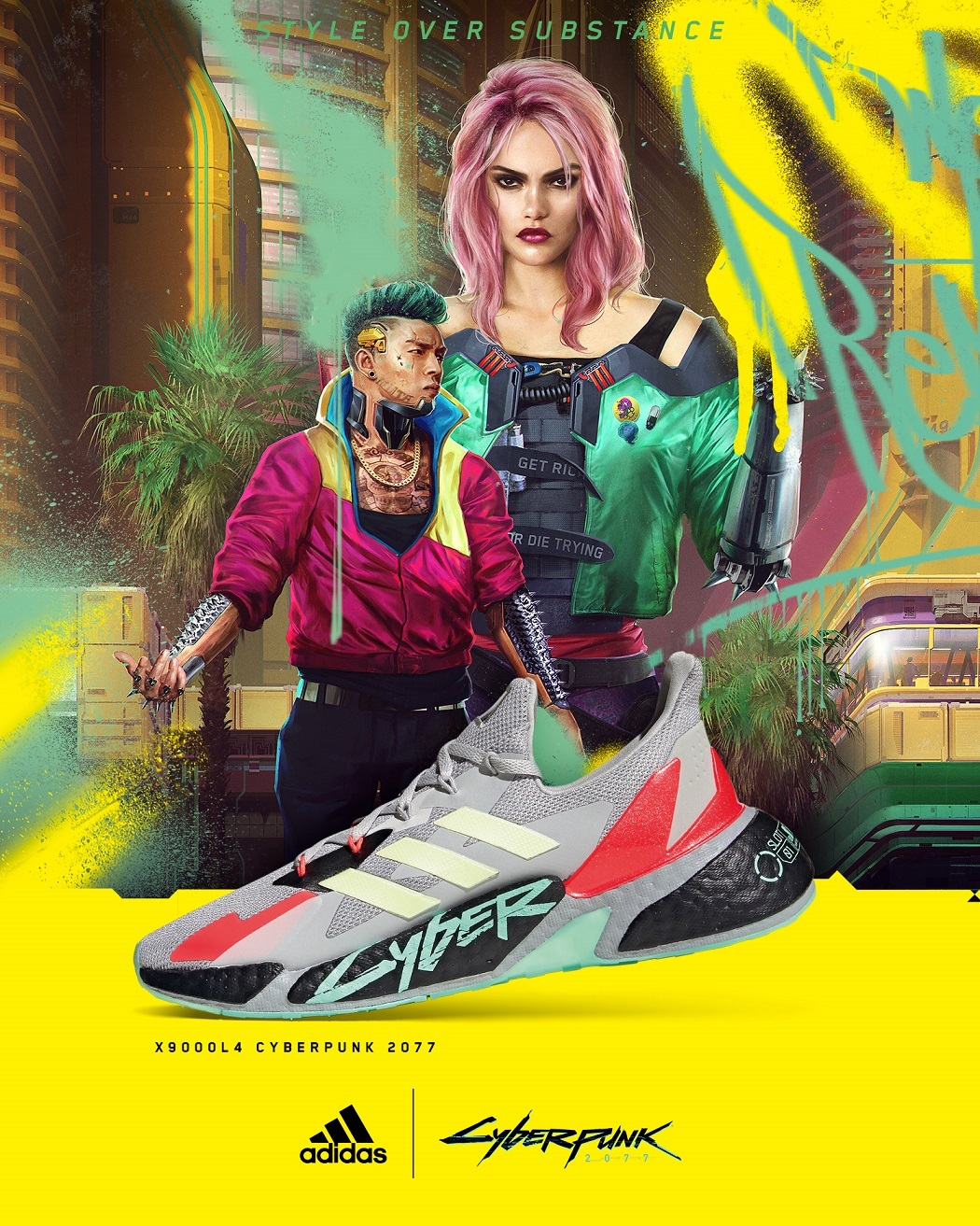 《赛博朋克2077》联动阿迪达斯推出跑鞋 科幻风酷炫