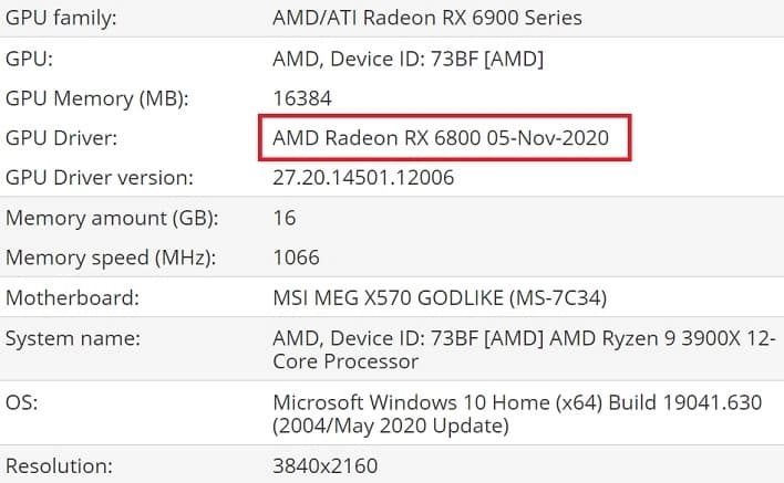 AMD RX 6800跑分现身：力压3070 摸3080屁股