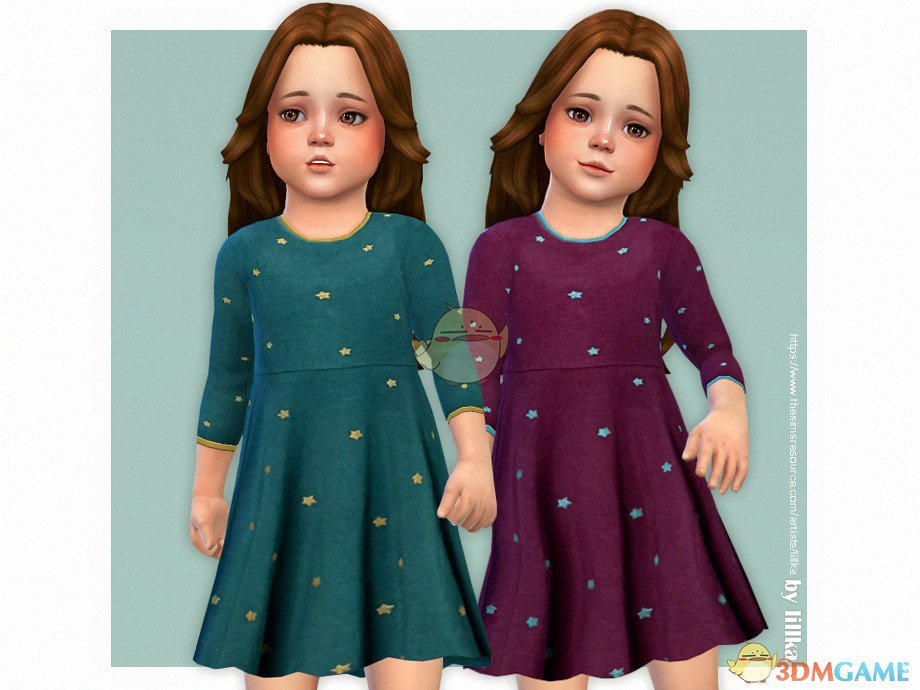 《模拟人生4》幼儿星星可爱连衣裙MOD