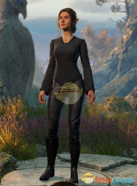 《博德之门3》女性黑色服装包MOD