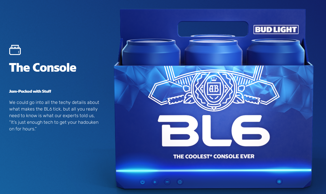 美国啤酒厂推出次世代游戏机BL6与索尼微软竞争