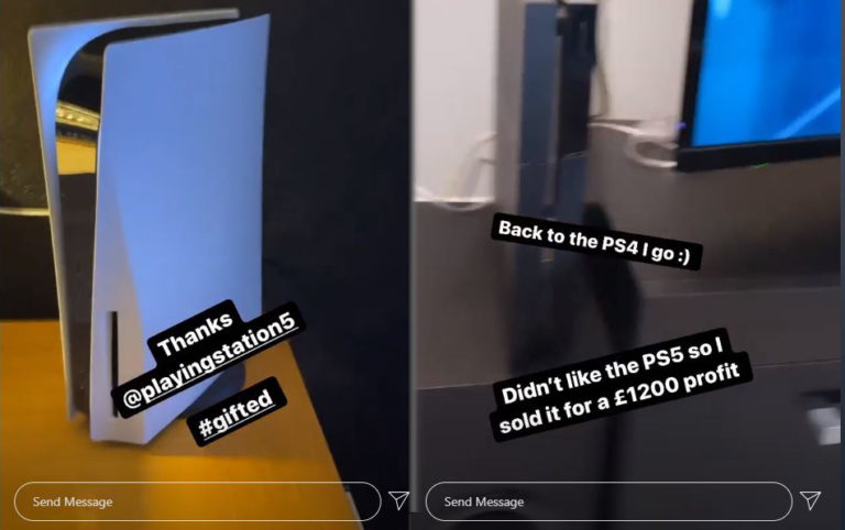 英国真人秀演员转卖索尼送出的PS5 卖了1200英镑被喷