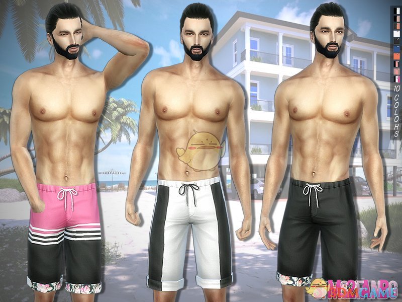 《模拟人生4》男士帅气夏季泳裤MOD