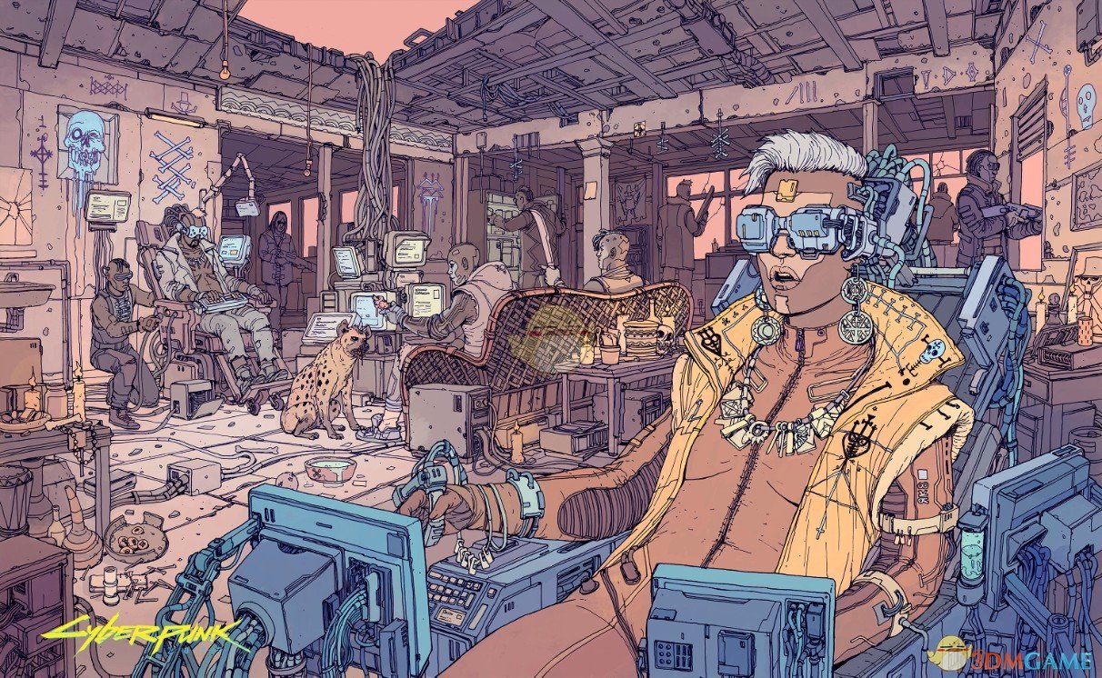 《赛博朋克2077》铁盒插画集
