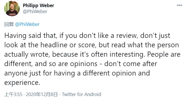 《赛博朋克2077》高级任务设计师回应游戏差评：别只看评分 别跟风