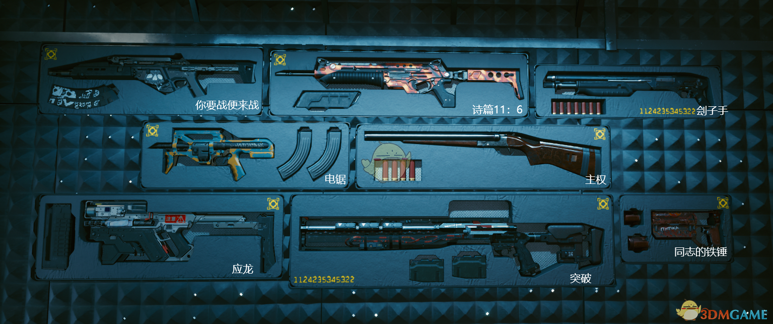 《赛博朋克2077》储藏处可展览武器一览