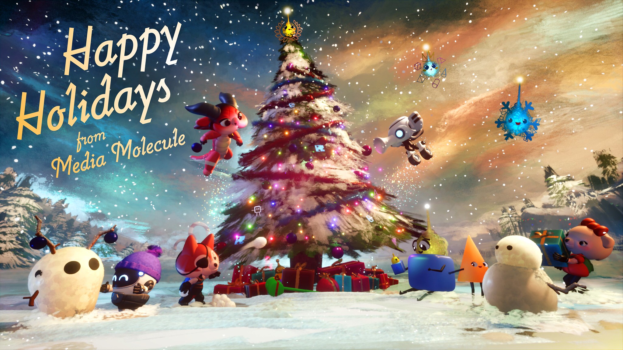 圣诞快乐！索尼发布大量游戏厂商年末节日贺卡
