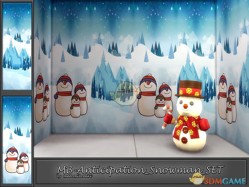 《模拟人生4》可爱的雪人背景MOD