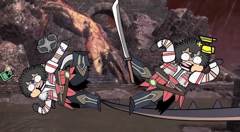沙雕动画组推出《怪猎》系列新曲 黑龙狂虐猎人
