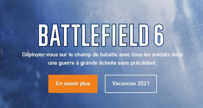 法国战地官网短暂出现《战地6》页面 但似乎是假消息
