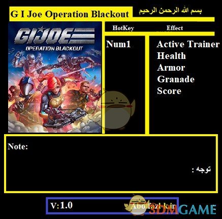 《G.I. Joe特种部队：封锁行动》v1.0四项修改器[Abolfazl]
