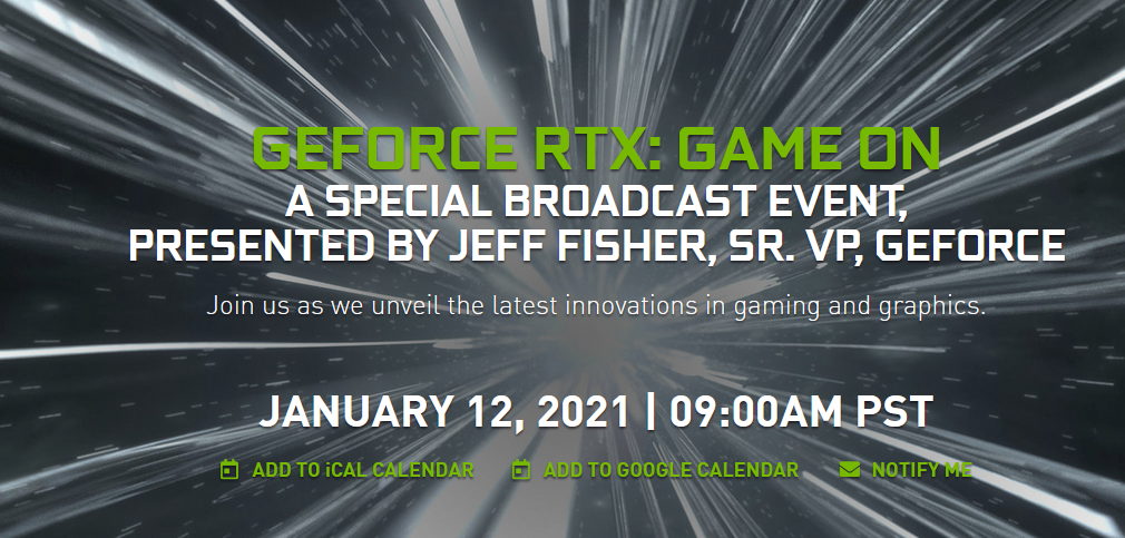 英偉達將於本月13日舉辦“GeForce RTX ：Game On”活動